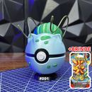 PokéForge Colecionável Bulbasaur nº 001 + Blister Unitário Caos Ascendente
